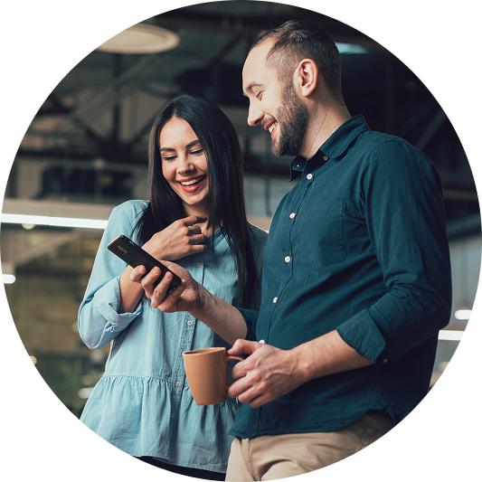 Homeowner reviewing checking account on mobile device