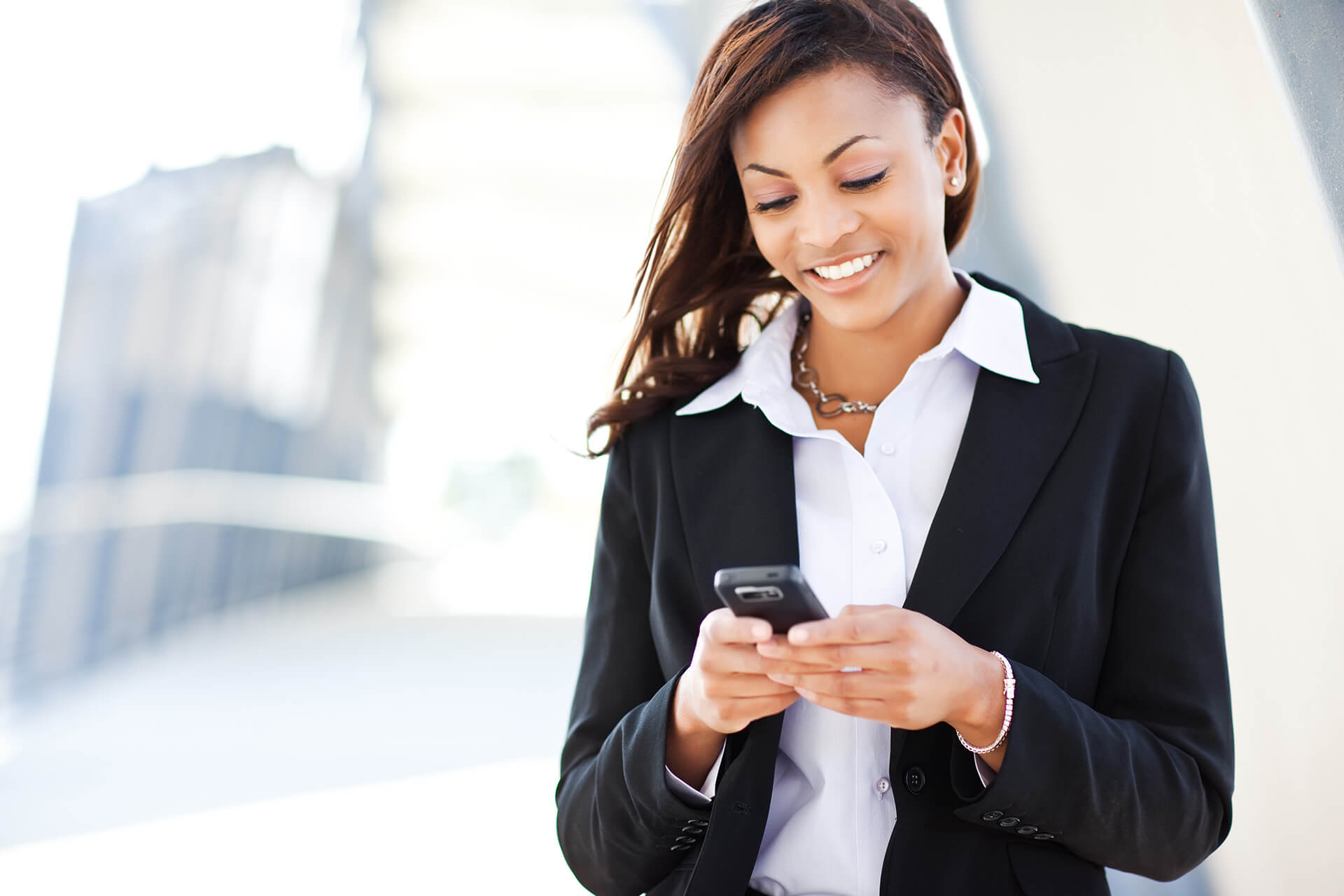 Businesswoman Using Mobile Phone Accountant calculating numbers